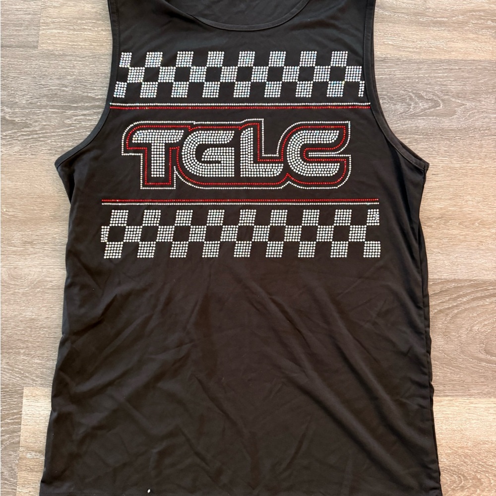 Black and Red Muscle Tee Sleeveless Tank Top